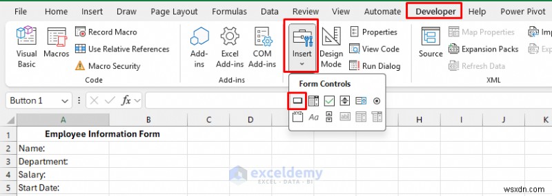 สร้างแบบฟอร์ม Excel แบบล้างตัวเองโดยใช้ VBA และช่วงที่ตั้งชื่อ 