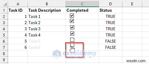 สร้างรายการตรวจสอบที่ล็อกไว้จนกว่าจะเสร็จสมบูรณ์ใน Excel:คำแนะนำทีละขั้นตอนพร้อมการป้องกันลอจิกและชีต