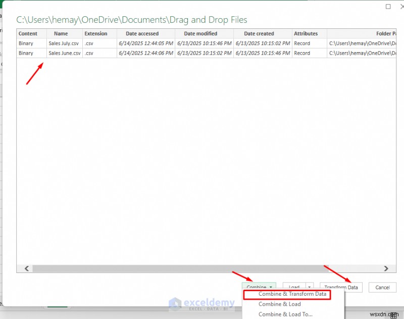 การอัปโหลดไฟล์แบบลากและวางที่ราบรื่นใน Excel ด้วย Power Query 