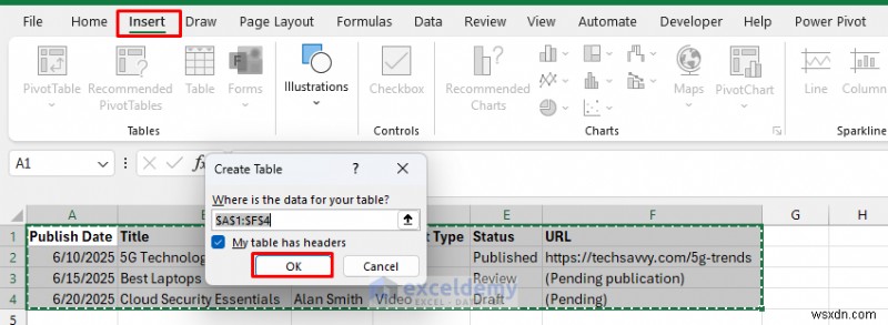 ใช้ Excel เป็น CMS น้ำหนักเบาเพื่อการวางแผนเนื้อหาเว็บไซต์ที่ง่ายดาย 