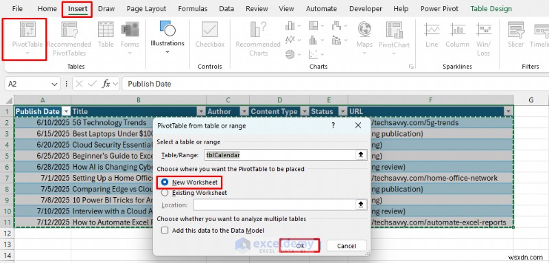 ใช้ Excel เป็น CMS น้ำหนักเบาเพื่อการวางแผนเนื้อหาเว็บไซต์ที่ง่ายดาย 