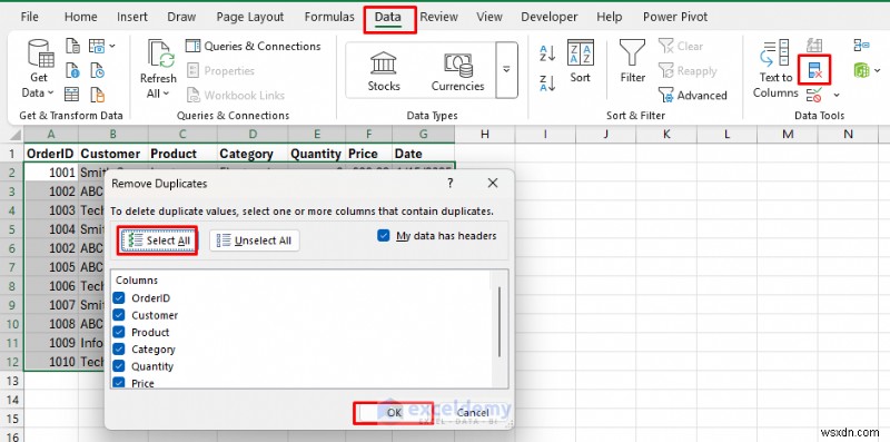 8 วิธีการที่ได้รับการพิสูจน์แล้วในการกำจัดข้อมูลที่ซ้ำกันใน Excel ในขณะที่ยังคงรักษาความสมบูรณ์ไว้