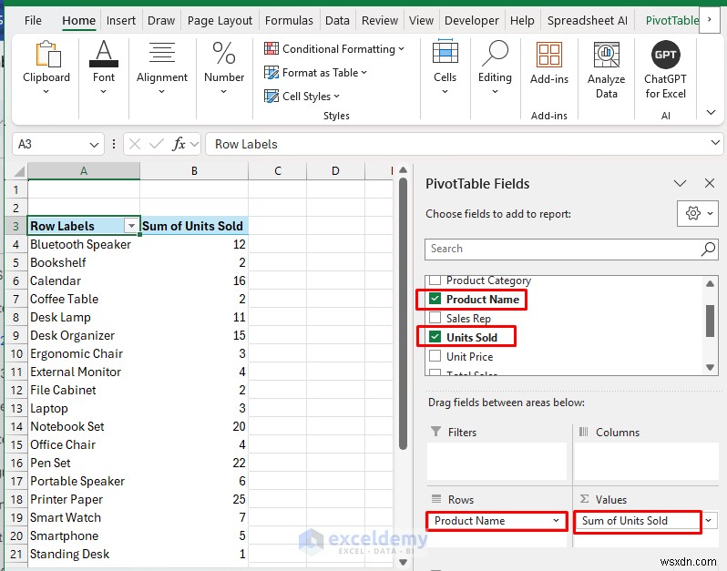 สร้างแดชบอร์ดเชิงโต้ตอบแบบเรียลไทม์ใน Excel โดยใช้ PivotTable และตัวแบ่งส่วนข้อมูล 