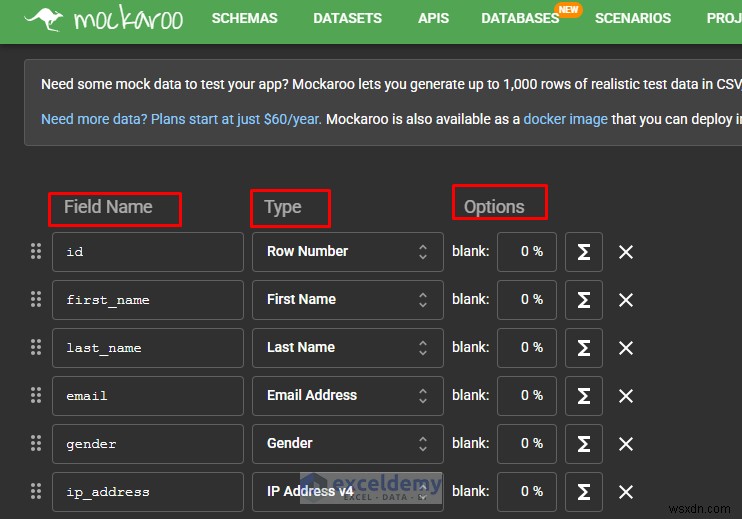 สร้างข้อมูลการทดสอบ Excel ที่สมจริงอย่างรวดเร็วด้วย Mockaroo