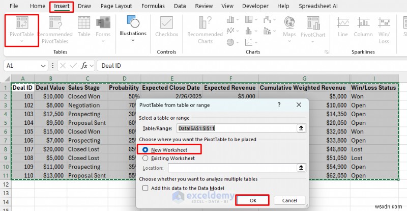 สร้างการคาดการณ์ไปป์ไลน์การขายที่เชื่อถือได้ใน Excel – คำแนะนำทีละขั้นตอน 