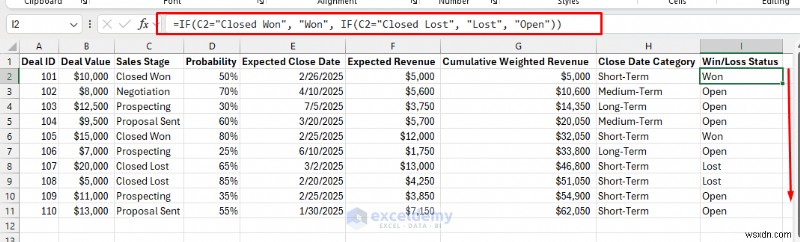 สร้างการคาดการณ์ไปป์ไลน์การขายที่เชื่อถือได้ใน Excel – คำแนะนำทีละขั้นตอน 