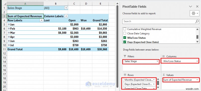สร้างการคาดการณ์ไปป์ไลน์การขายที่เชื่อถือได้ใน Excel – คำแนะนำทีละขั้นตอน 