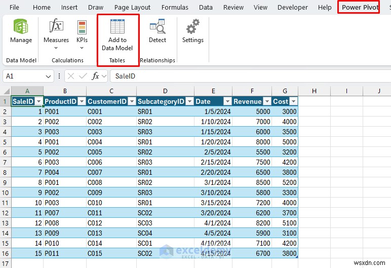 การเรียนรู้โมเดลข้อมูลที่ซับซ้อนและความสัมพันธ์ของตารางด้วย Power Pivot 