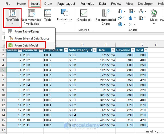 การเรียนรู้โมเดลข้อมูลที่ซับซ้อนและความสัมพันธ์ของตารางด้วย Power Pivot 