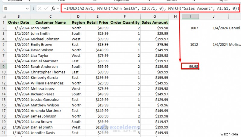 การค้นหา Excel ขั้นสูงขั้นสูง:เหนือกว่า VLOOKUP ด้วย XLOOKUP &INDEX-MATCH-MATCH