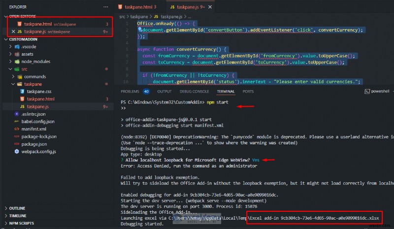 สร้างโปรแกรมเสริม Excel อันทรงพลัง:คู่มือ JavaScript ทีละขั้นตอน