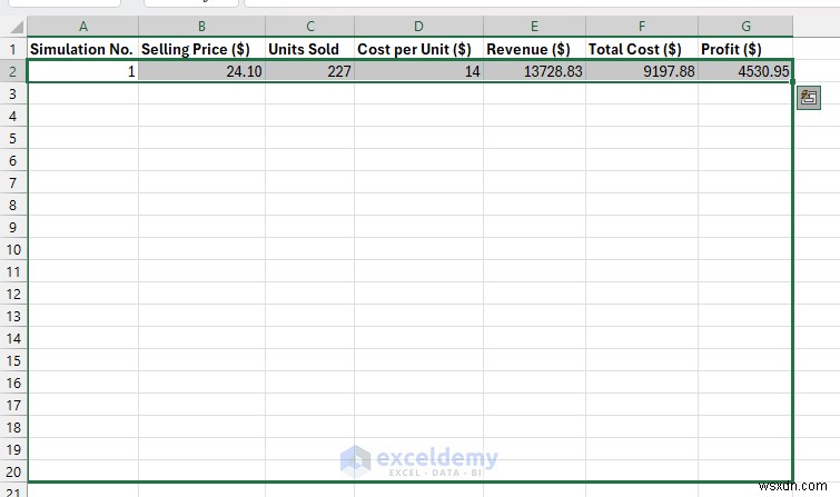 คู่มือ Excel:การสร้างการจำลองมอนติคาร์โลเพื่อการตัดสินใจที่ขับเคลื่อนด้วยข้อมูล