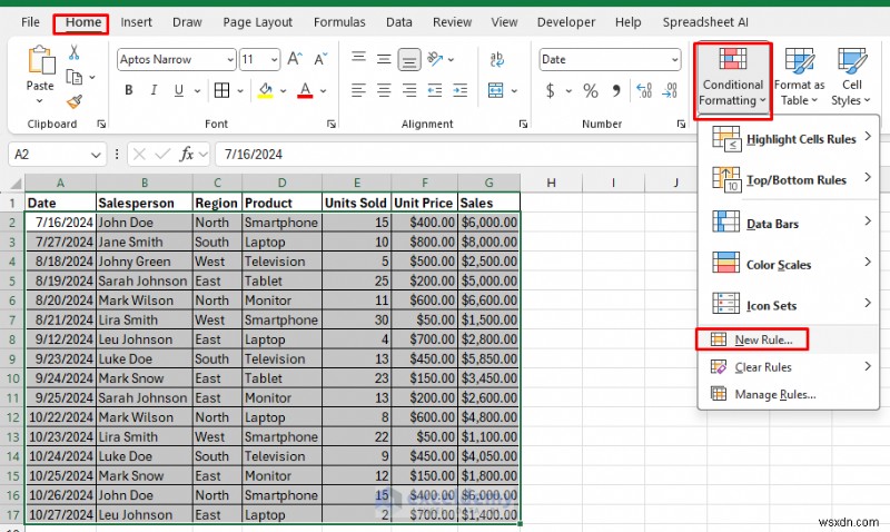 การจัดรูปแบบตามเงื่อนไขตามสูตรหลักใน Excel