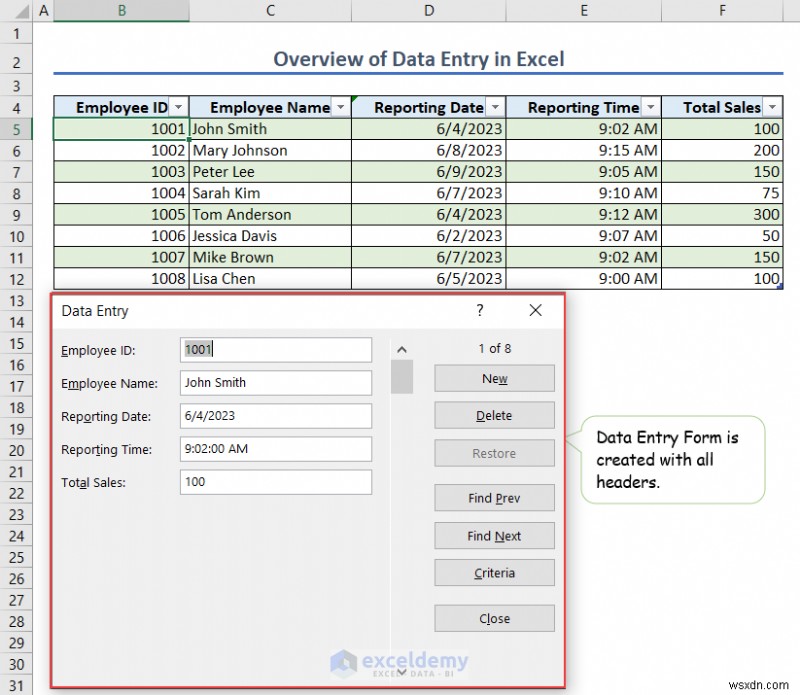 การป้อนข้อมูล Master Excel:พื้นฐาน แบบฟอร์ม และการจัดการข้อผิดพลาด