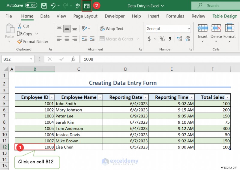 การป้อนข้อมูล Master Excel:พื้นฐาน แบบฟอร์ม และการจัดการข้อผิดพลาด