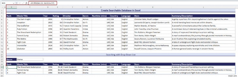 ฐานข้อมูล Master Excel:ประเภท เทมเพลต และการสร้างอย่างง่าย 