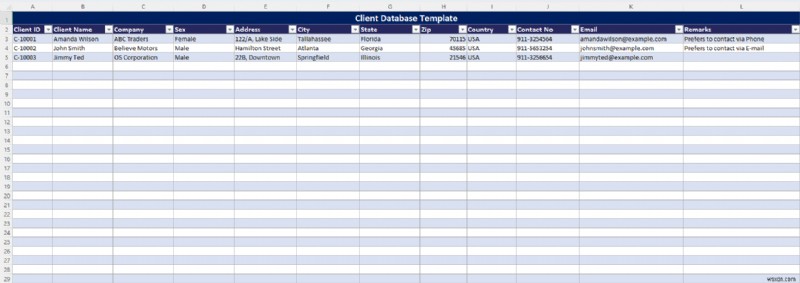 ฐานข้อมูล Master Excel:ประเภท เทมเพลต และการสร้างอย่างง่าย 