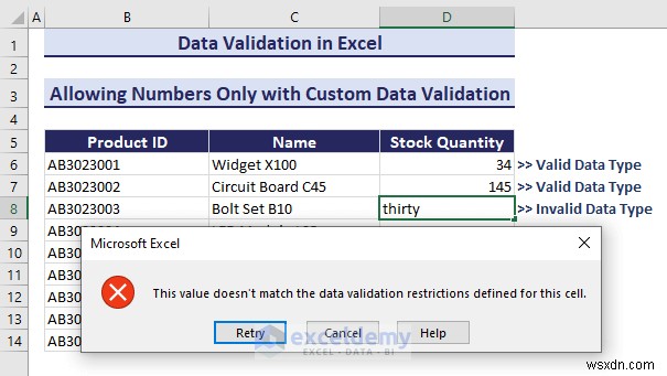 ความเชี่ยวชาญในการตรวจสอบความถูกต้องของข้อมูล Excel:คำแนะนำทีละขั้นตอนที่ครอบคลุม 