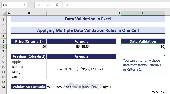 ความเชี่ยวชาญในการตรวจสอบความถูกต้องของข้อมูล Excel:คำแนะนำทีละขั้นตอนที่ครอบคลุม 