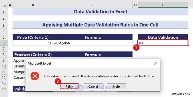 ความเชี่ยวชาญในการตรวจสอบความถูกต้องของข้อมูล Excel:คำแนะนำทีละขั้นตอนที่ครอบคลุม 