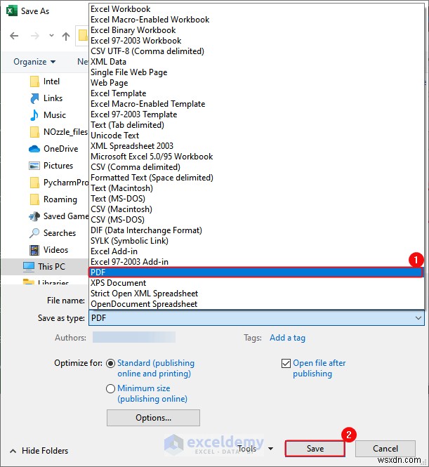 ส่งออกข้อมูล Excel ไปยังรูปแบบ DOC, PDF, CSV, XML และ vCard ได้อย่างง่ายดาย