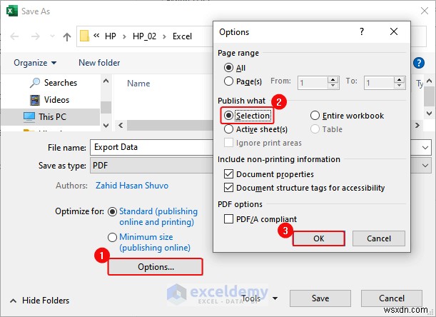 ส่งออกข้อมูล Excel ไปยังรูปแบบ DOC, PDF, CSV, XML และ vCard ได้อย่างง่ายดาย