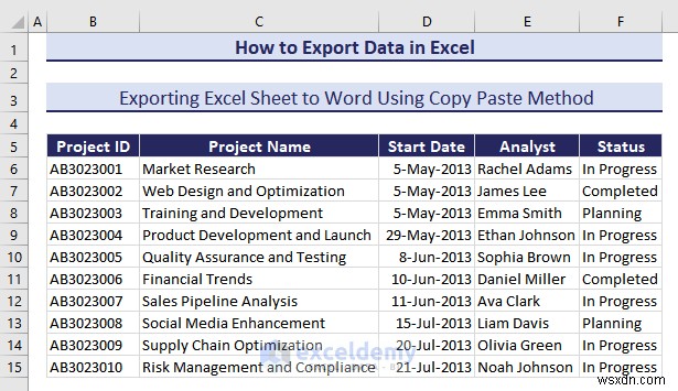 ส่งออกข้อมูล Excel ไปยังรูปแบบ DOC, PDF, CSV, XML และ vCard ได้อย่างง่ายดาย