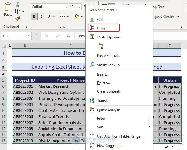 ส่งออกข้อมูล Excel ไปยังรูปแบบ DOC, PDF, CSV, XML และ vCard ได้อย่างง่ายดาย