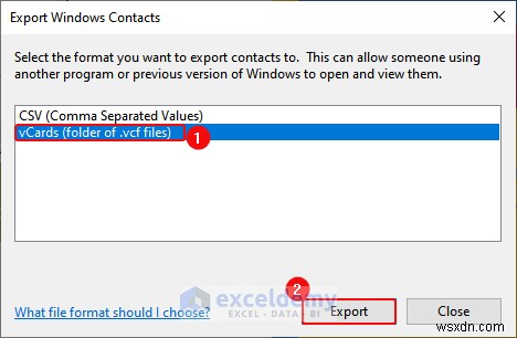ส่งออกข้อมูล Excel ไปยังรูปแบบ DOC, PDF, CSV, XML และ vCard ได้อย่างง่ายดาย