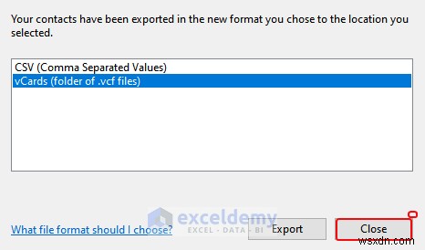 ส่งออกข้อมูล Excel ไปยังรูปแบบ DOC, PDF, CSV, XML และ vCard ได้อย่างง่ายดาย