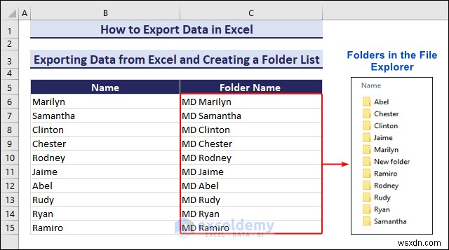 ส่งออกข้อมูล Excel ไปยังรูปแบบ DOC, PDF, CSV, XML และ vCard ได้อย่างง่ายดาย