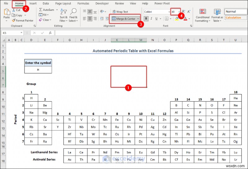 สร้างตารางธาตุใน Excel:สองวิธีง่ายๆ
