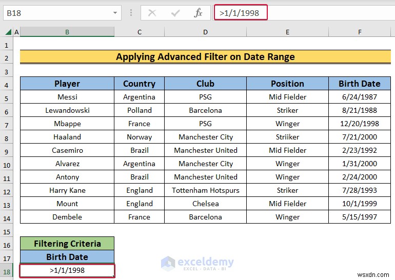 ความเชี่ยวชาญในการกรอง Excel:ตัวกรองอัตโนมัติและตัวกรองขั้นสูง 