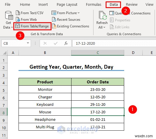 ฟังก์ชันวันที่ของ Power Query หลักใน Excel:3 ตัวอย่างที่เป็นประโยชน์ 