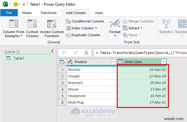 ฟังก์ชันวันที่ของ Power Query หลักใน Excel:3 ตัวอย่างที่เป็นประโยชน์ 
