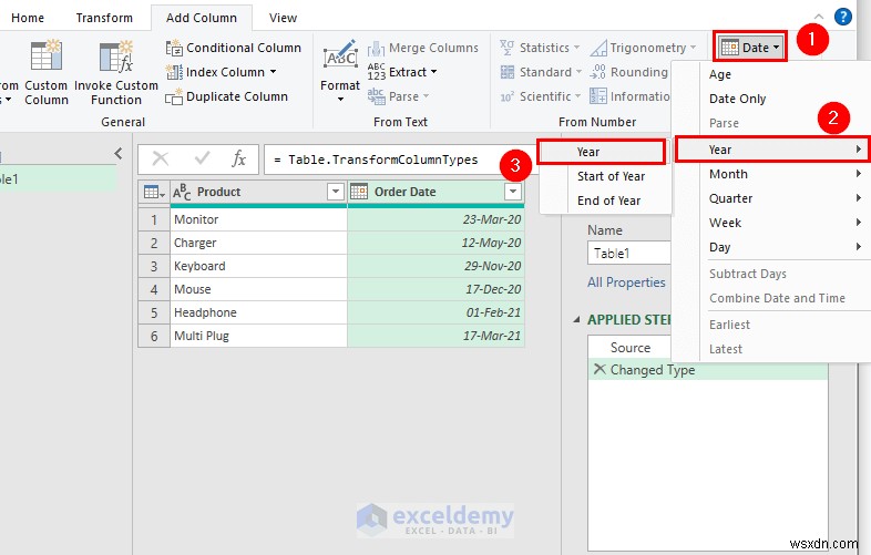 ฟังก์ชันวันที่ของ Power Query หลักใน Excel:3 ตัวอย่างที่เป็นประโยชน์ 