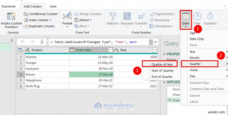 ฟังก์ชันวันที่ของ Power Query หลักใน Excel:3 ตัวอย่างที่เป็นประโยชน์ 