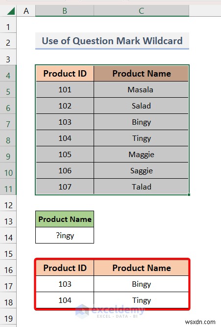 ตัวกรองขั้นสูงของ Excel ขั้นสูงพร้อมไวลด์การ์ด:การเรียงลำดับข้อมูลที่แม่นยำทำได้ง่าย 