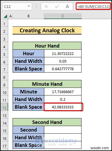 สร้างนาฬิกาอะนาล็อกแบบเรียลไทม์ใน Excel:คำแนะนำทีละขั้นตอน 
