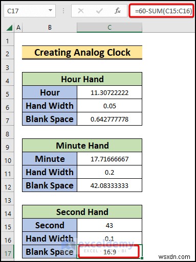 สร้างนาฬิกาอะนาล็อกแบบเรียลไทม์ใน Excel:คำแนะนำทีละขั้นตอน 