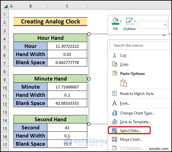 สร้างนาฬิกาอะนาล็อกแบบเรียลไทม์ใน Excel:คำแนะนำทีละขั้นตอน 