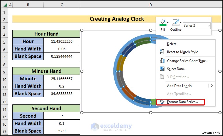 สร้างนาฬิกาอะนาล็อกแบบเรียลไทม์ใน Excel:คำแนะนำทีละขั้นตอน 