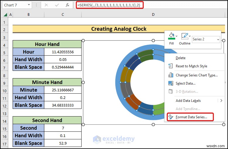 สร้างนาฬิกาอะนาล็อกแบบเรียลไทม์ใน Excel:คำแนะนำทีละขั้นตอน 
