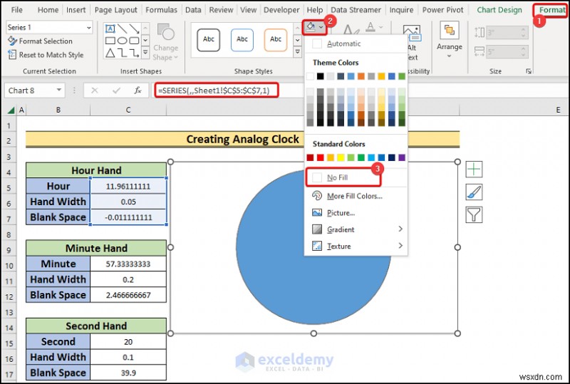 สร้างนาฬิกาอะนาล็อกแบบเรียลไทม์ใน Excel:คำแนะนำทีละขั้นตอน 