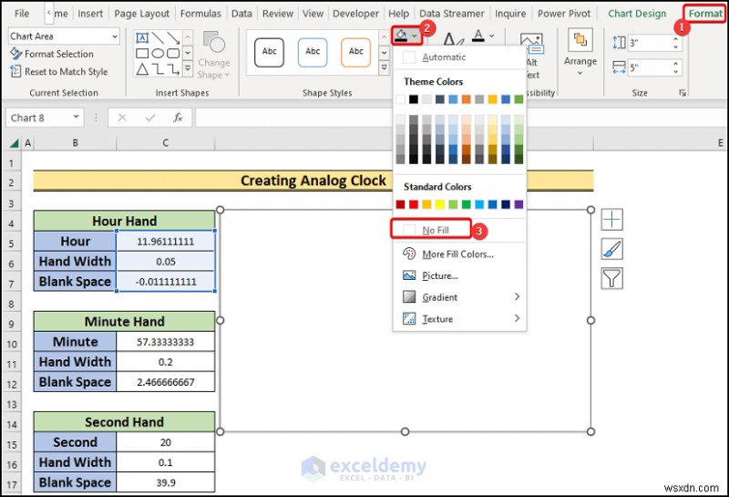 สร้างนาฬิกาอะนาล็อกแบบเรียลไทม์ใน Excel:คำแนะนำทีละขั้นตอน 