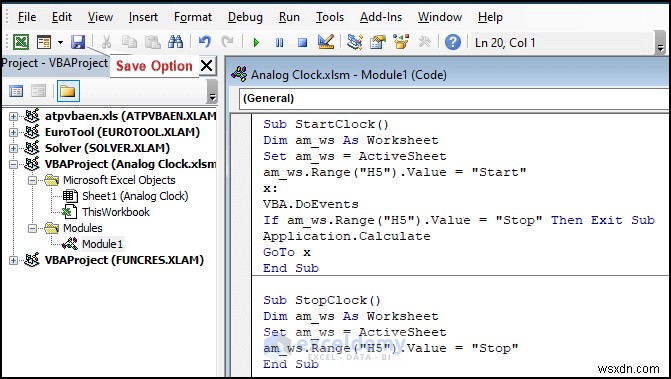 สร้างนาฬิกาอะนาล็อกแบบเรียลไทม์ใน Excel:คำแนะนำทีละขั้นตอน 