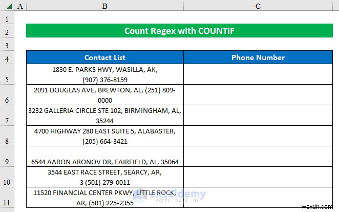 รูปแบบ Regex การนับหลักใน Excel โดยใช้ COUNTIF – คำแนะนำทีละขั้นตอน