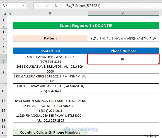 รูปแบบ Regex การนับหลักใน Excel โดยใช้ COUNTIF – คำแนะนำทีละขั้นตอน