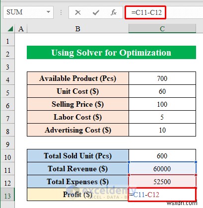 Master Excel Solver:ตัวอย่างการเพิ่มประสิทธิภาพทีละขั้นตอนสำหรับสถานการณ์จริง 