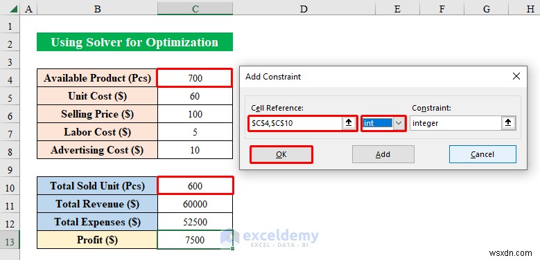 Master Excel Solver:ตัวอย่างการเพิ่มประสิทธิภาพทีละขั้นตอนสำหรับสถานการณ์จริง 